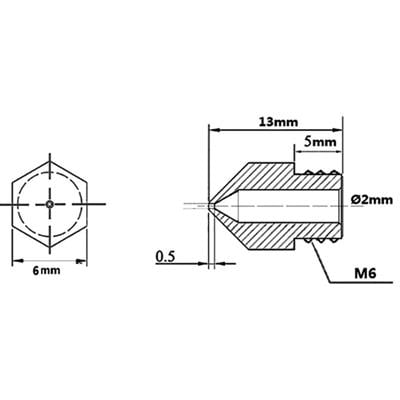 0.5 mk8 pirinç nozzle