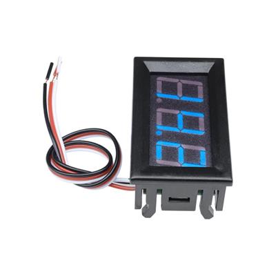 0.56 inç DC 0-30V Dijital Voltmetre Panel Tipi Mavi Renk 3 Telli