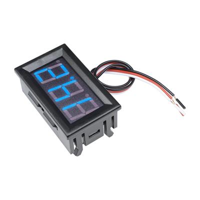 0.56 inç DC 0-30V Dijital Voltmetre Panel Tipi Mavi Renk 3 Telli