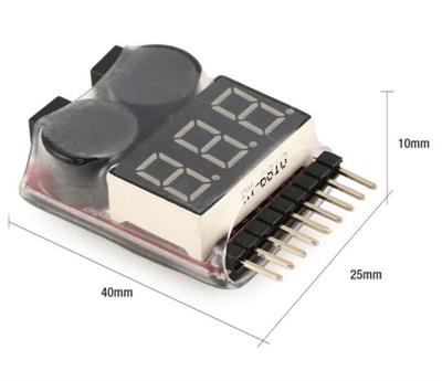 1-8s Lipo Li-ion Battery Voltaj Test ve Alarm Modülü