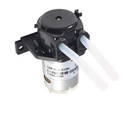 12 V Peristaltik Sıvı Pompası - Dozaj Su Pompası Silikon Tüp - NKP-DCL-S10D Siyah
