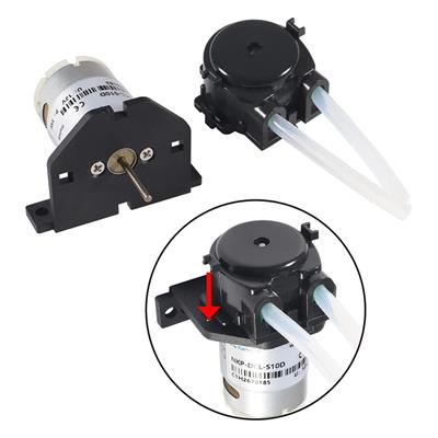 12 V Peristaltik Sıvı Pompası - Dozaj Su Pompası Silikon Tüp - NKP-DCL-S10D Siyah