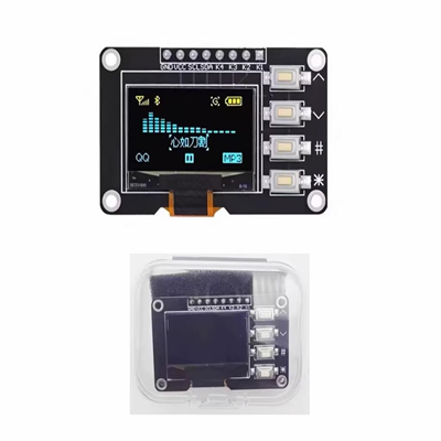 128x64 0.96 İnch I2C Butonlu Oled Grafik Lcd Ekran 4 Pin(Sarı-Mavi)