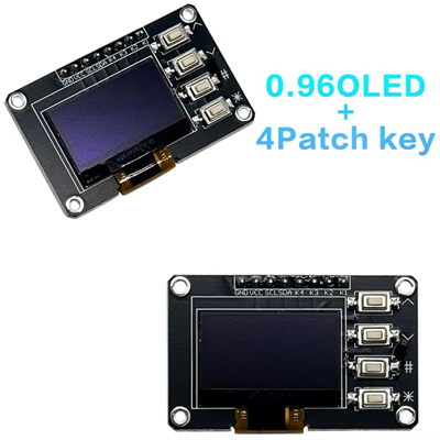 128x64 0.96 İnch I2C Butonlu Oled Grafik Lcd Ekran 4 Pin(Sarı-Mavi)