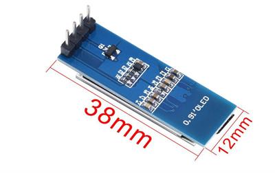 128x32 Oled Lcd Ekran 0.91 Inch SSD1306 Mavi(Arduino Uyumlu)
