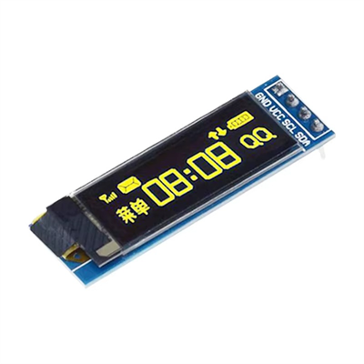 128x32 Oled Lcd Ekran 0.91 Inch SSD1306 Sarı(Arduino Uyumlu)