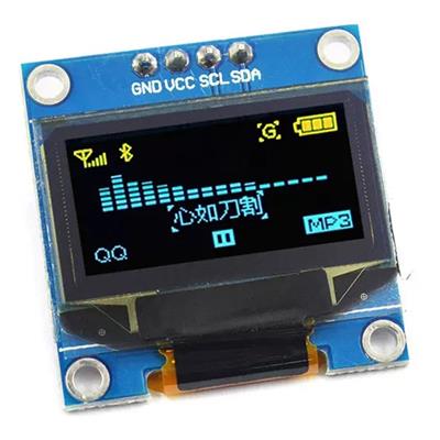 128x64 0.96 İnch I2C Oled Grafik Lcd Ekran 4 Pin(Mavi-Sarı)