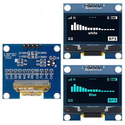 128x64 1.3 inç Oled Grafik Ekran 4 Pin Mavi-Drive SH1106