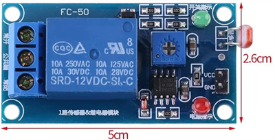 12V 1 Kanal LDR Işık Sensörü Kontrollü Röle Kartı