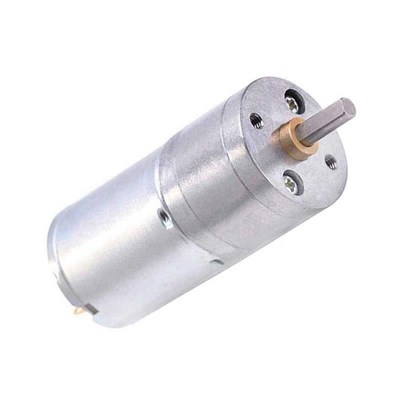 12V 25mm 130 Rpm JGA25-370 Düz Tip Redüktörlü DC Motor