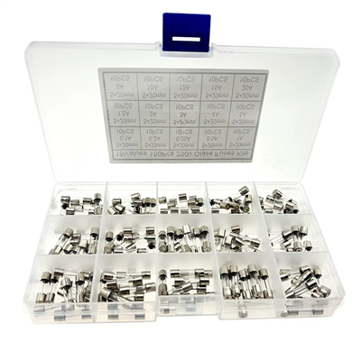 150 Parça 15 Çeşit 5x20mm Cam Sigorta Çeşitleri-Plastik Kutulu