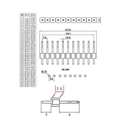 1x4 Erkek Pin Header - 2.54mm