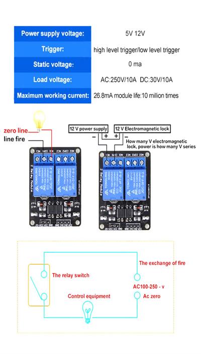 2 Kanallı 12V Röle Kartı
