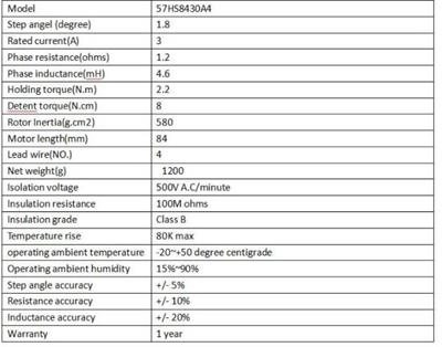 2.2 Nm Nema 23 Step Motor  (57HS82)