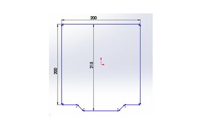 200x200 Yay Çeliği Tabla+Yapışkanlı Manyetik Levha(0.5mm)