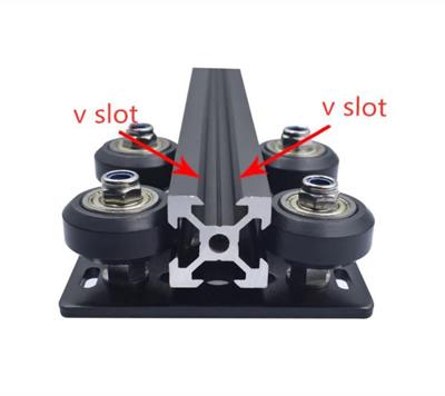 20x20 V Slot Sigma Profil Arabası Full Set(Siyah Renk)