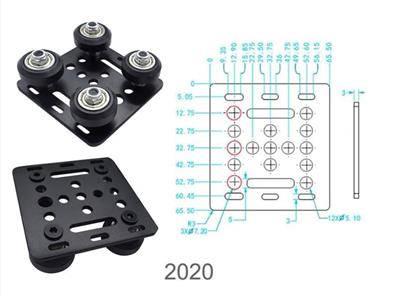 20x20 V Slot Sigma Profil Arabası(Alüminyum)