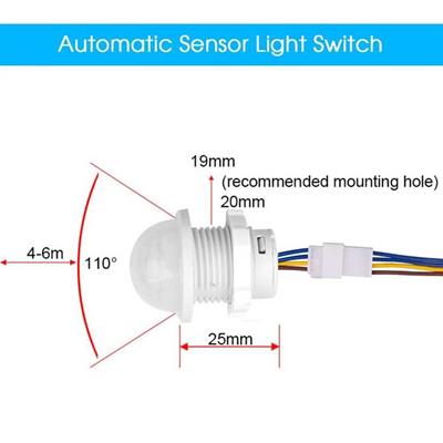 220V Hareket Pır Sensörü - Otomatik Lamba Sensörü