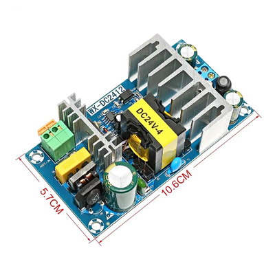 220VAC-24VDC 6A SMPS (Anahtarlamalı Güç Kaynağı) Kartı-100W