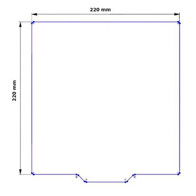 220x220 Yay Çeliği Tabla+Yapışkanlı Manyetik Levha (0.5mm)