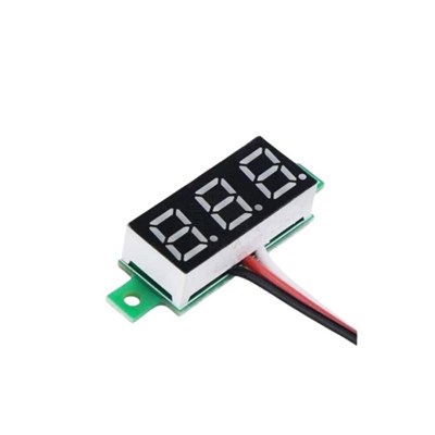 0.28 inch DC 2.5-30V Dijital Mini Voltmetre 3 Kablolu-Kırmızı