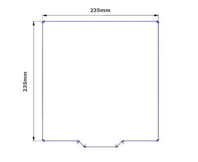 235x235 Ender 3 Yay Çeliği Tabla+Yapışkanlı Manyetik Levha (0.5mm)