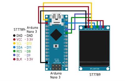 240x240 1.3 inch Oled Arduino TFT LCD Ekran Modülü