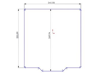 245x255 Cr6 Se Yay Çeliği Tabla+Yapışkanlı Manyetik Levha (0.5mm)