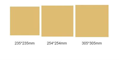 254x254X0.3 3M Bantlı Pei Tabla Yüzeyi