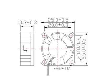 25x25x10 Kare Fan(24V)