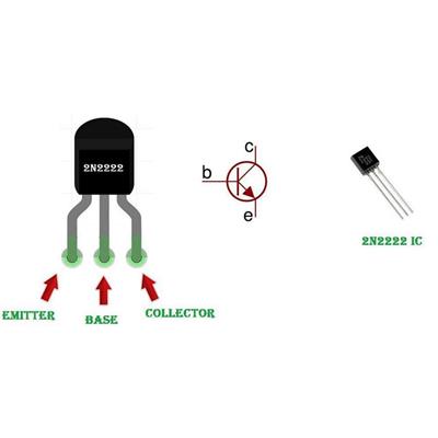 2N2222 Transistor BJT NPN TO-92(100 Adet)