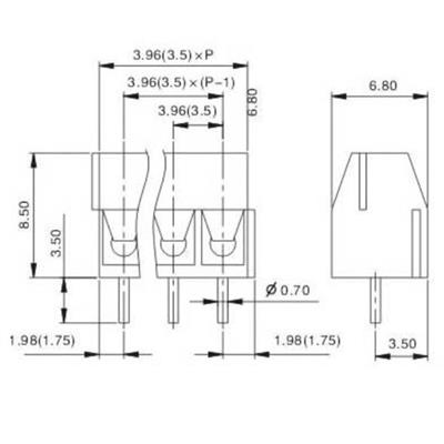 2Pin 3.5mm 2P Pcb Tipi Mini Terminal Klemens