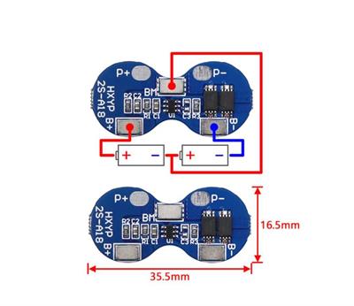 2S 4A BMS 7.4V 18650 Lityum LiPo Pil Şarj Koruma Modülü