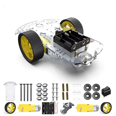 2WD Çok Amaçlı Şeffaf Mobil Tekerlekli Mobil Araba Kiti-Şeffaf-Arduino Uyumlu