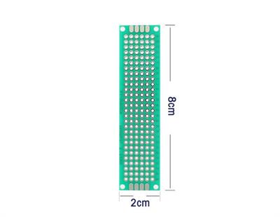 2x8cm Epoxy Çift Taraflı Prototip Delikli Plaket
