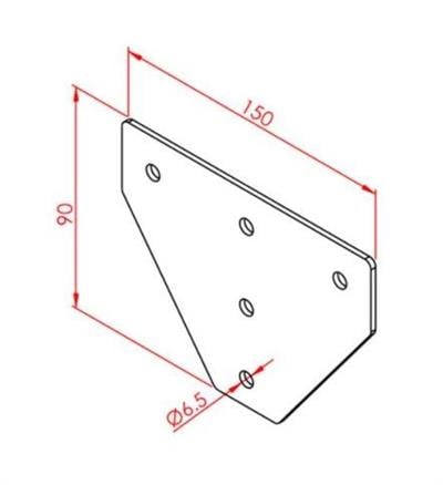 30x30 Sigma Profil 3 Yönlü Köşe Bağlantı Sacı