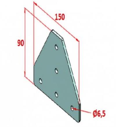 30x30 Sigma Profil 3 Yönlü Köşe Bağlantı Sacı