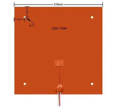 310x310 Silikon ısıtıcı Tabla(220V 750W)