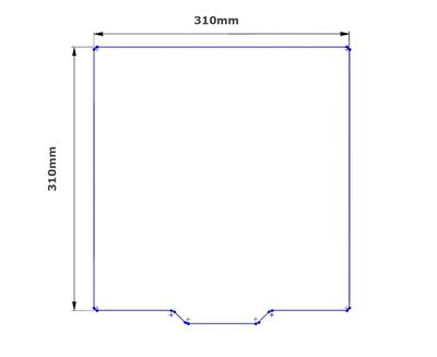 310x310 Yay Çeliği Tabla+Yapışkanlı Manyetik Levha (0.5mm)