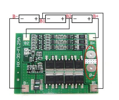 3S 25A BMS 12V 18650 Lityum LiPo Pil Şarj Koruma Modülü