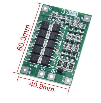 3S 40A BMS 12.6V 18650 Lityum LiPo Pil Şarj Koruma Modülü