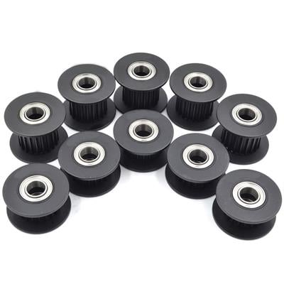 3mm Gt2 20 Diş 6mm Kayış Uyumlu Siyah Renk Avare Kasnak(Dişsiz)