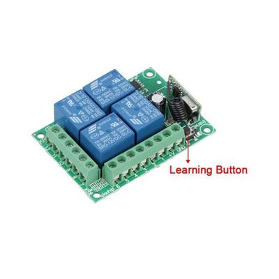 4 Kanal 12V Uzaktan Kumanda RF Alıcı Verici Modülü