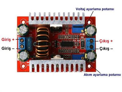 400w 15A DC-DC Voltaj Yükseltici Boost Converter Regülatör