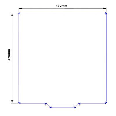 470x470 Cr10 Max Yay Çeliği Tabla+Yapışkanlı Manyetik Levha (0.5mm)