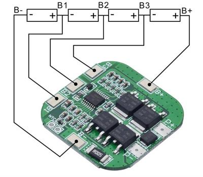 4S 20A BMS 14.8V 18650 Lityum LiPo Pil Şarj Koruma Modülü