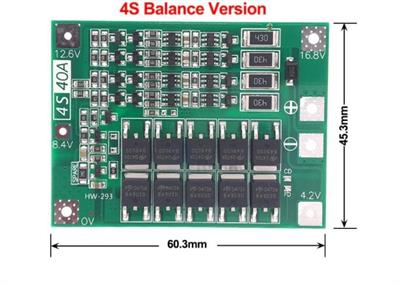 4S 40A BMS 16.8V 18650 Lityum LiPo Pil Şarj Koruma Modülü