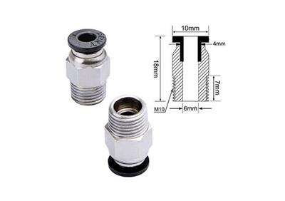 4x10 Pnömatik Rakor Düz(PC4-M10)