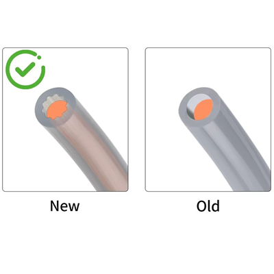4x2mm İçi Yıldız Şeklinde Düşük Dirençli PTFE Tüp Boru-1 Mt