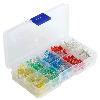 500 Parça 5 Renk 3mm Diyot Led Seti-Plastik Kutulu